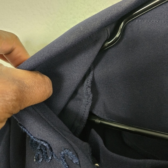 VTG Leslie Fay 2Piece Skirt Suit 16 Blue Long Sleeve Button Up Double Breasted - Picture 8 of 16